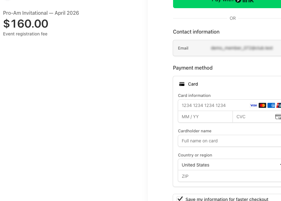 Stripe Connect payouts panel showing direct deposits to organization account